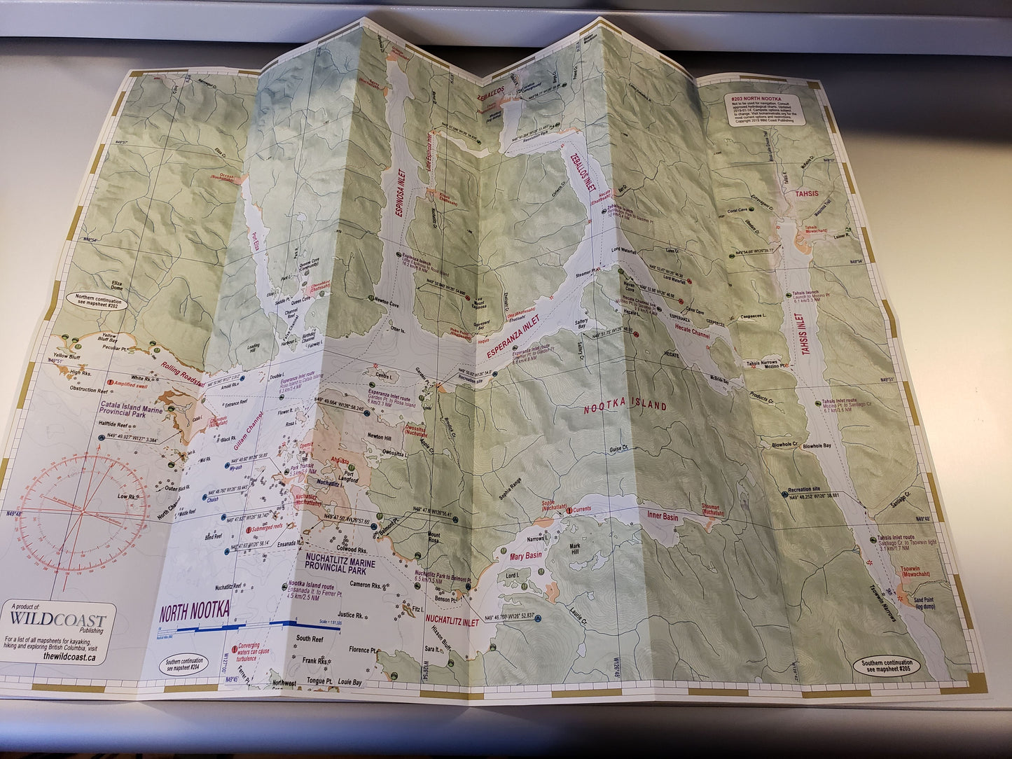 203 North Nootka Sound Kayaking and Boating Map (including Nuchatlitz)