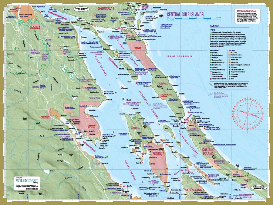 616 Gulf Islands Mapsheet 4-Pack