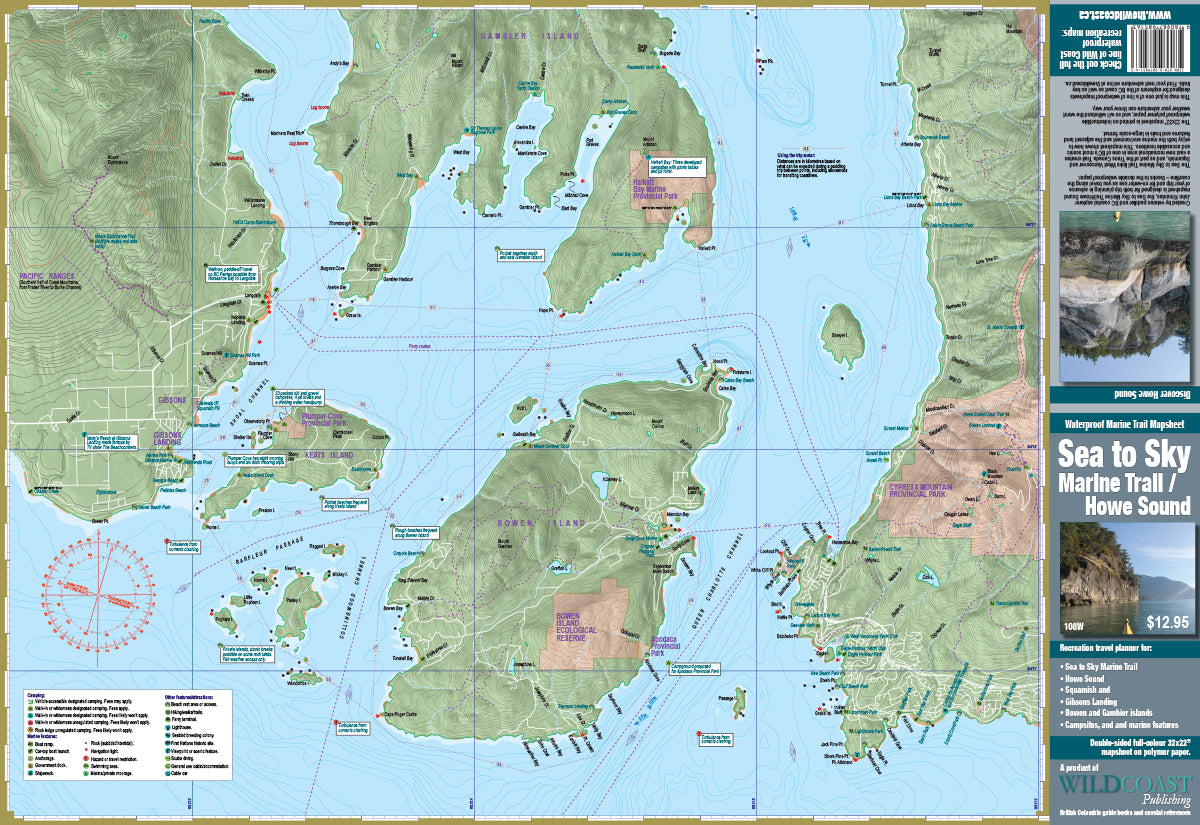 Sea to Sky Marine Trail / Howe Sound kayaking map