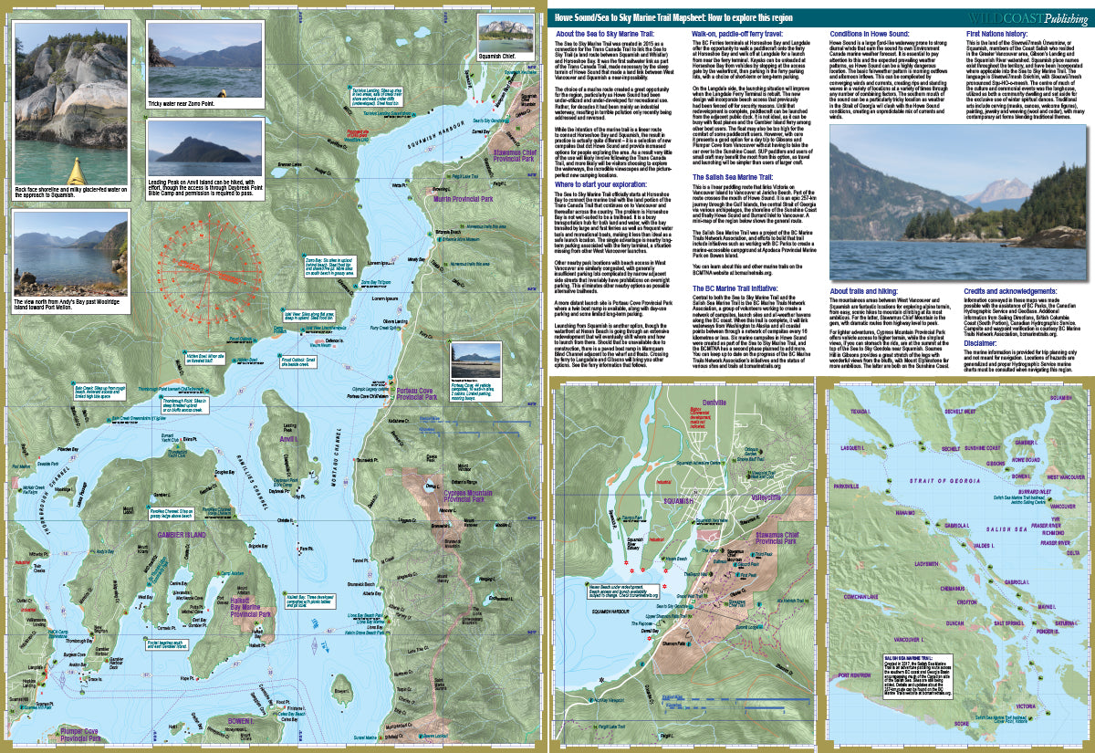 Sea to Sky Marine Trail / Howe Sound kayaking map