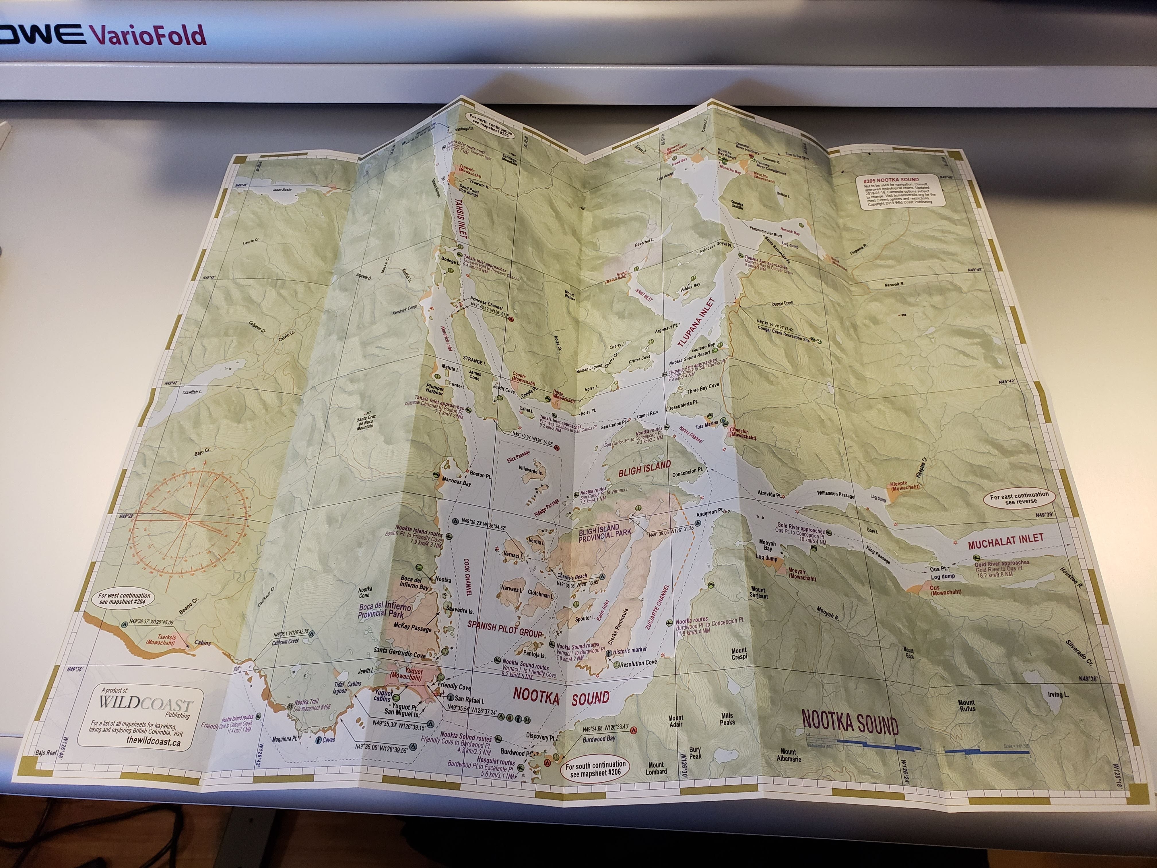 205 Nootka Sound Kayaking and Boating Map
