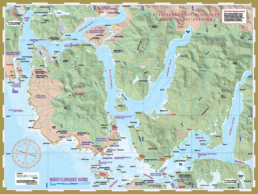 207 North Clayoquot Sound Kayaking and Boating Map