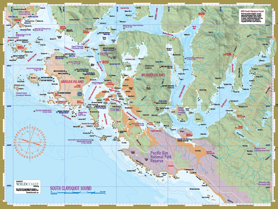 208 South Clayoquot Sound Kayaking and Boating Map
