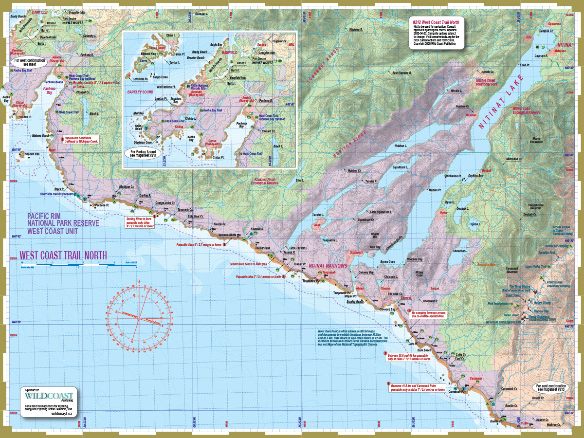 612 West Coast Trail Mapsheet 2-Pack