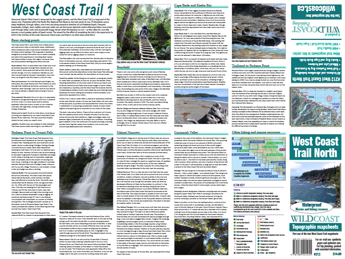 West Coast Lighthouses Map Ca Clayoquot/Pacific Rim Mapsheet For