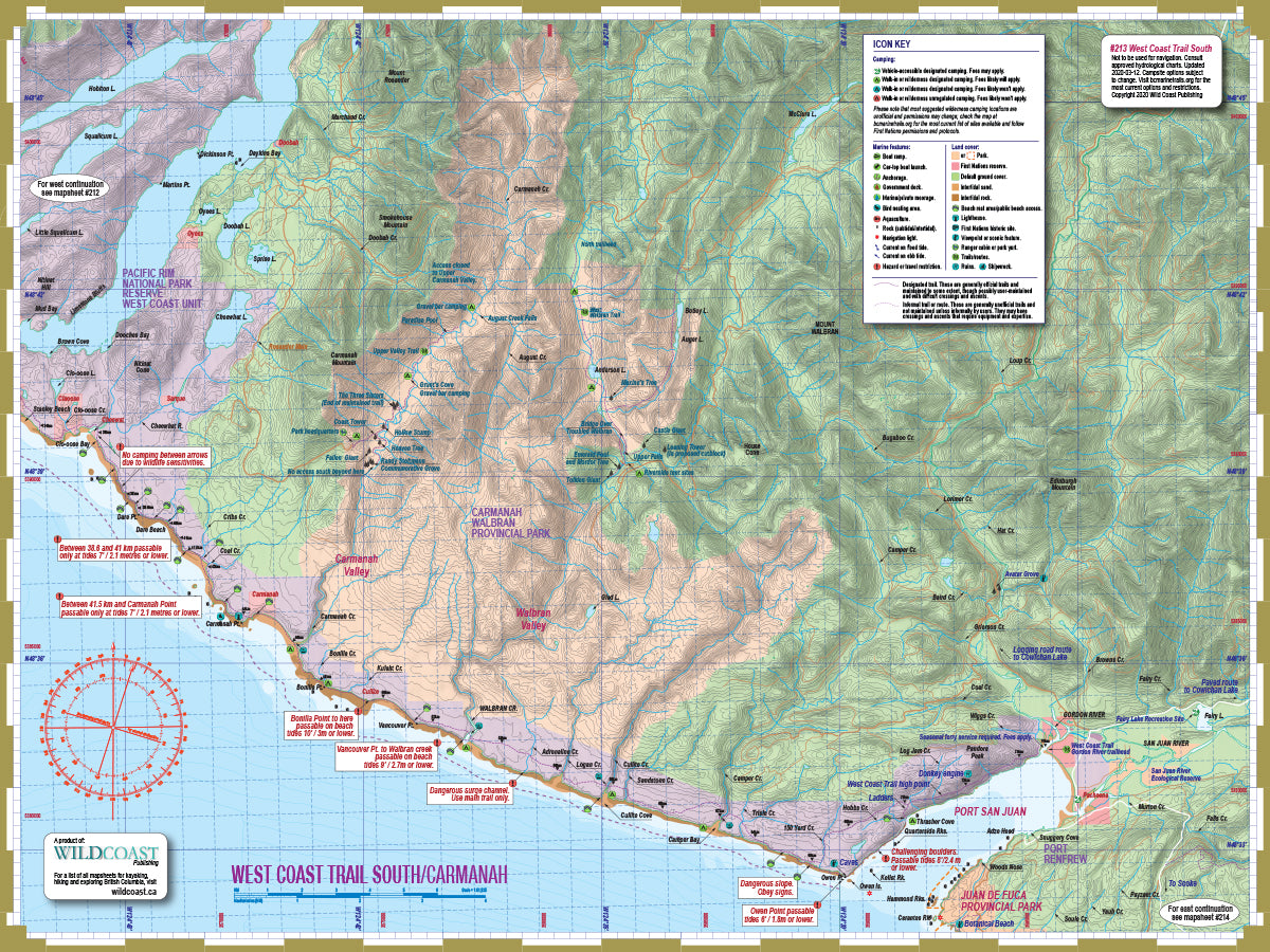 612 West Coast Trail Mapsheet 2-Pack