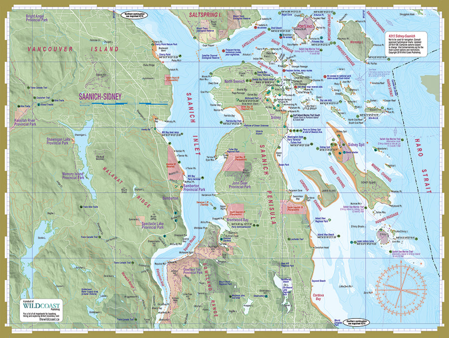 216 Saanich-Sidney Kayaking and Boating Map