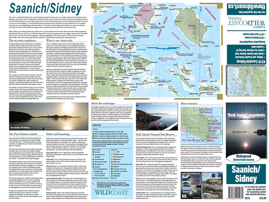 216 Saanich-Sidney Kayaking and Boating Map