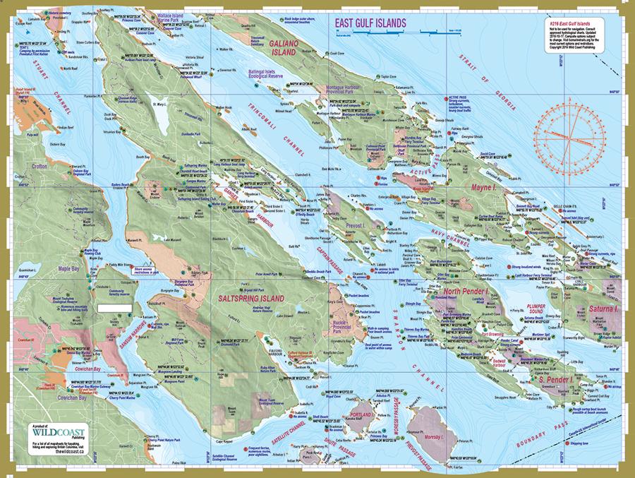616 Gulf Islands Mapsheet 4-Pack