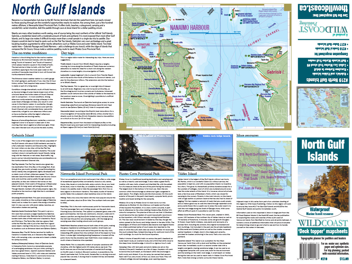 219 North Gulf Islands Kayaking and Boating Map