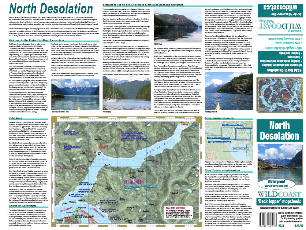 234 North Desolation Kayaking and Boating Map