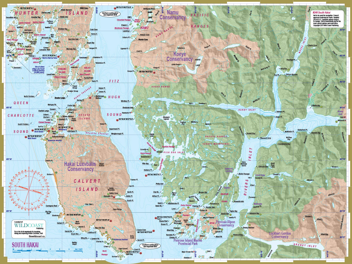 248 South Hakai Kayaking and Boating Map