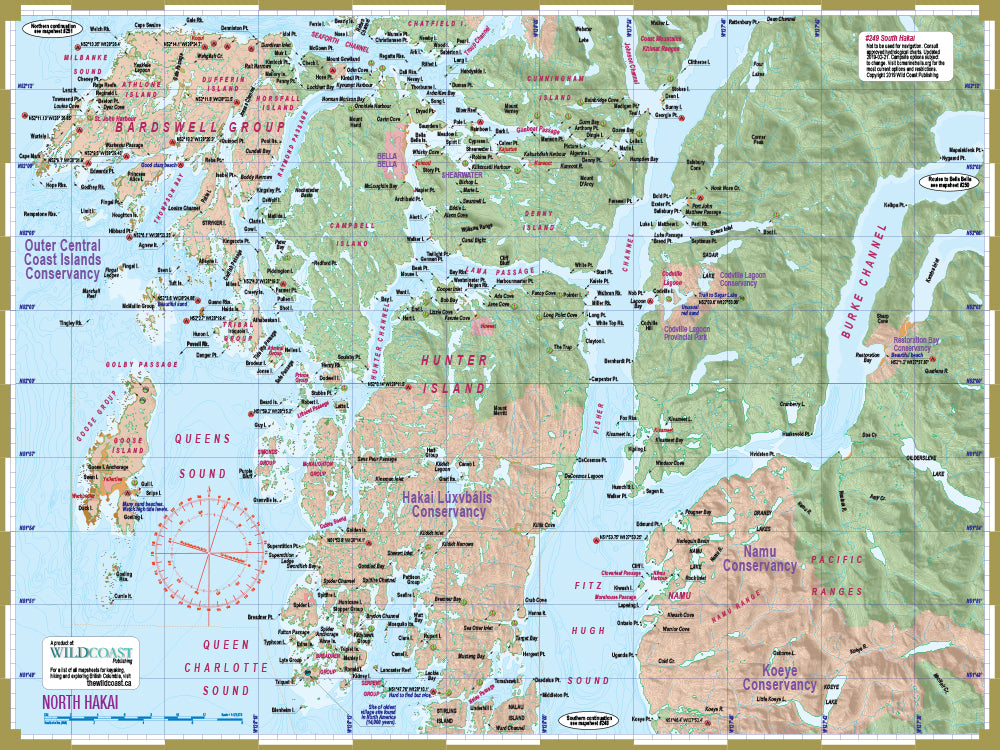 249 North Hakai Kayaking and Boating Map