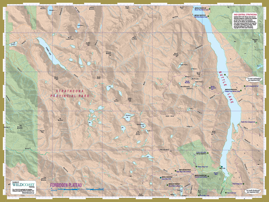 403 Central Strathcona Provincial Park Topographic Trail Map