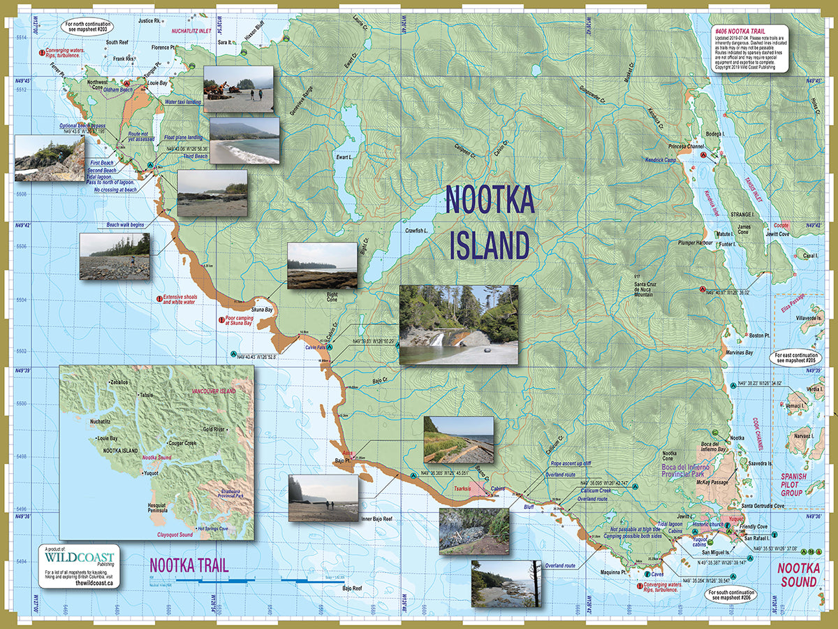 406 Nootka Trail Topographic Hiking Map