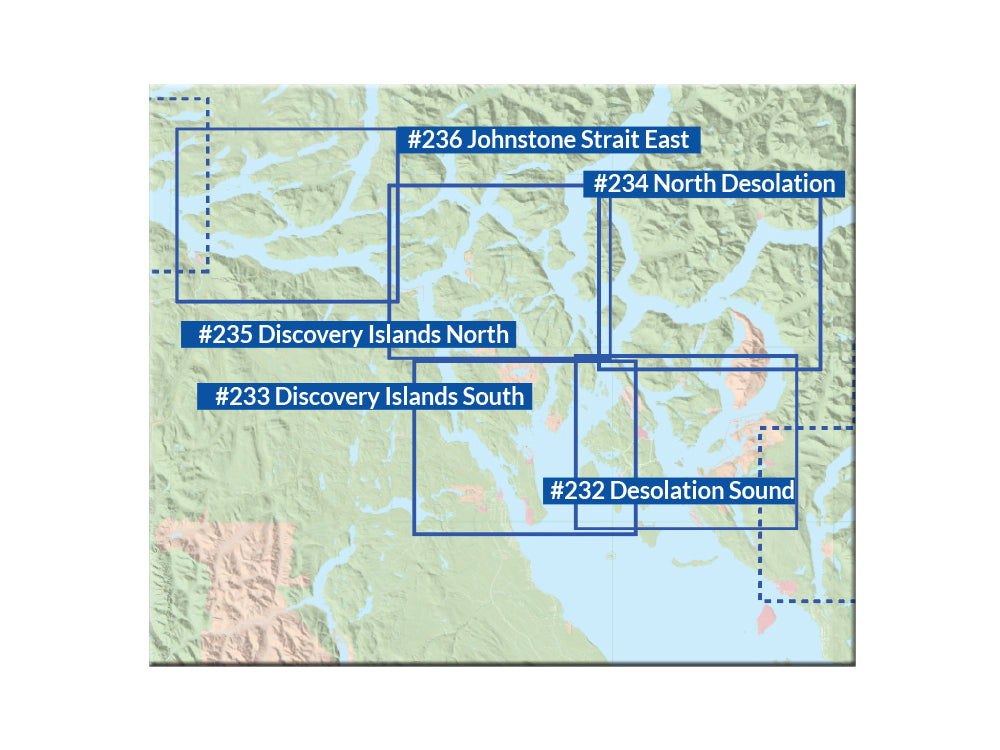 233 Discovery Islands South Kayaking and Boating Map